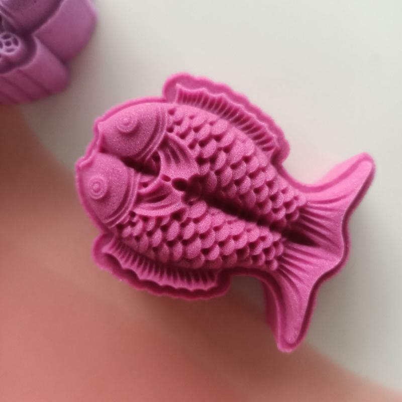 50g Moon Cake Mould Cartoon Fish Shaped DIY Baking Mould for Mid-Autumn Festival