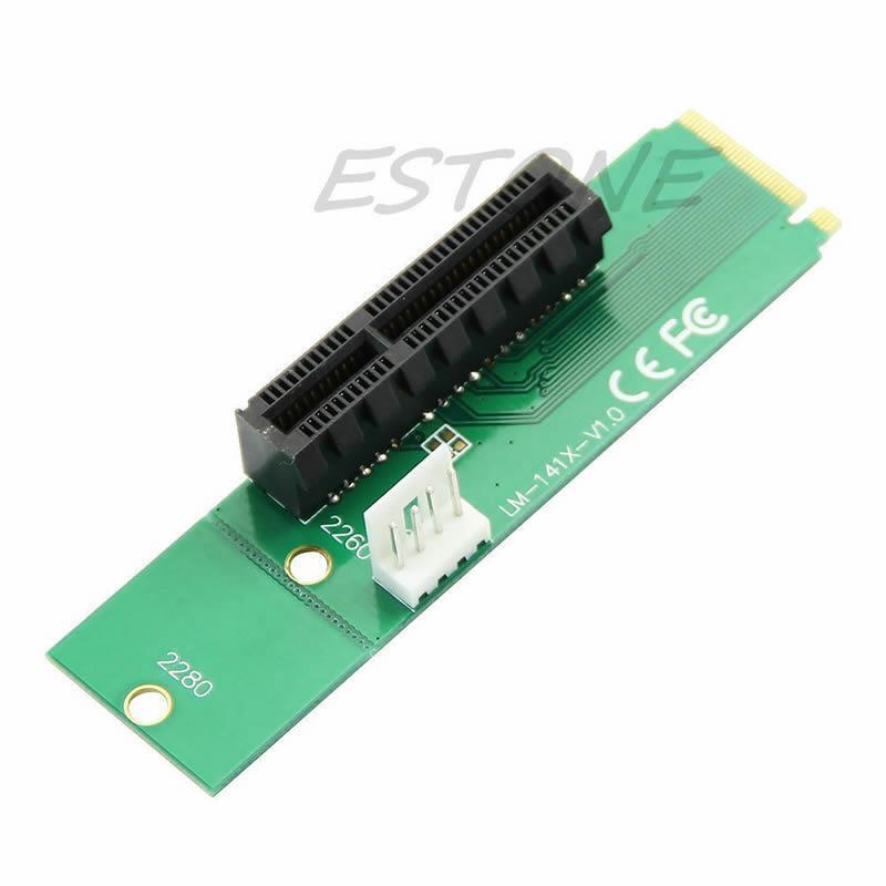 PCI-E 4X Female to NGFF M.2 M Key Male Adapter Power Cable with Converter Card