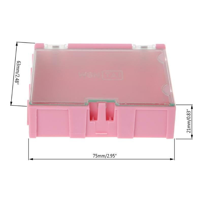 Mini SMD SMT Electronic Box IC Electronic Components Storage Cases 75x63x21mm