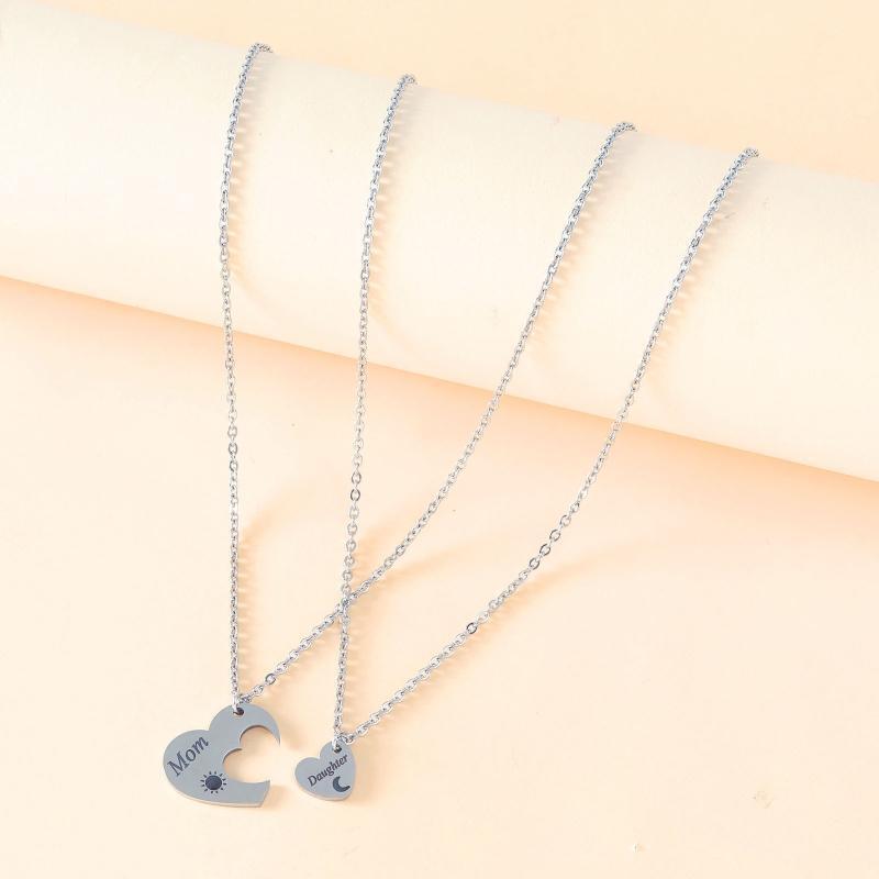 Back to School Matching Heart Mom Mommy & Me Jewelry Christmas Birthday Gifts