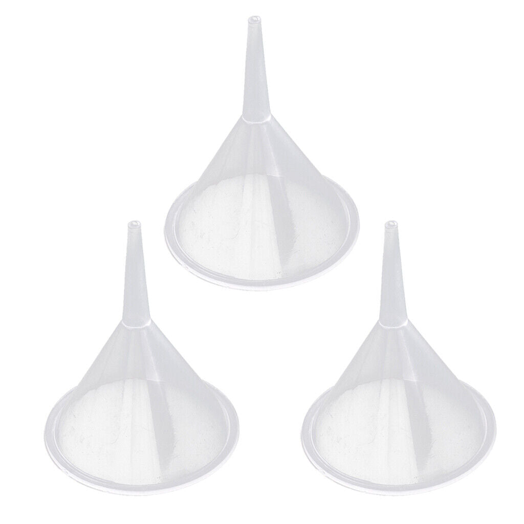 3Pcs Mini Plastic Funnels for Filling  Water  Oil Bottle