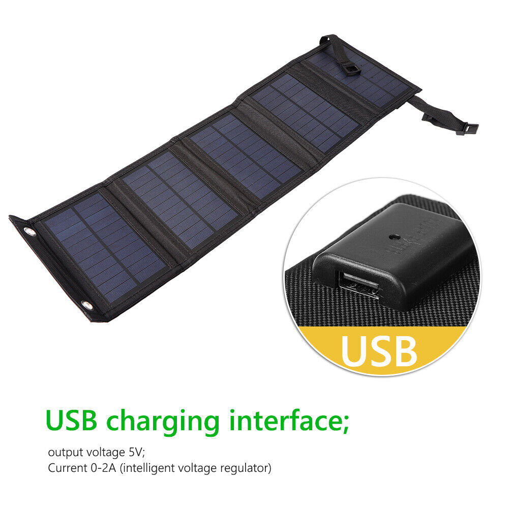 Waterproof Folding 20W Solar Cells Pack 5V USB Solar Panel for Mobile Phone
