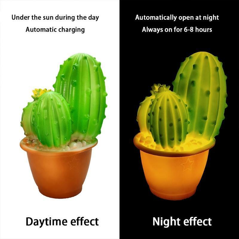 Cactus Shaped Garden Light Villa LED Luminous Lawn Landscape Plug In-ground Lamp