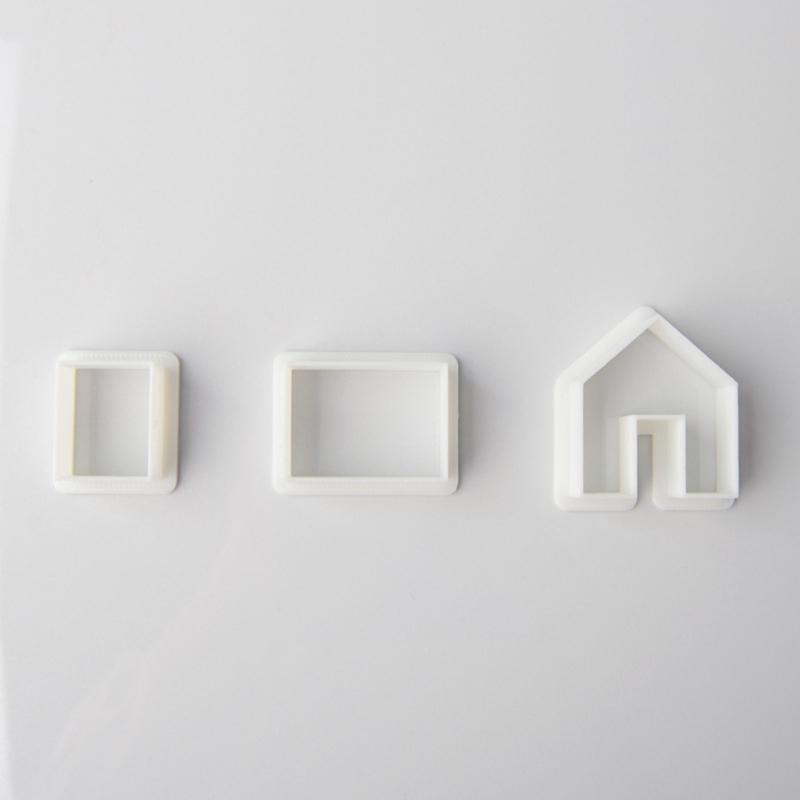 3 PCS Food-Grade Food Grade Plastic Gingerbread House Christmas Cookie Cutters