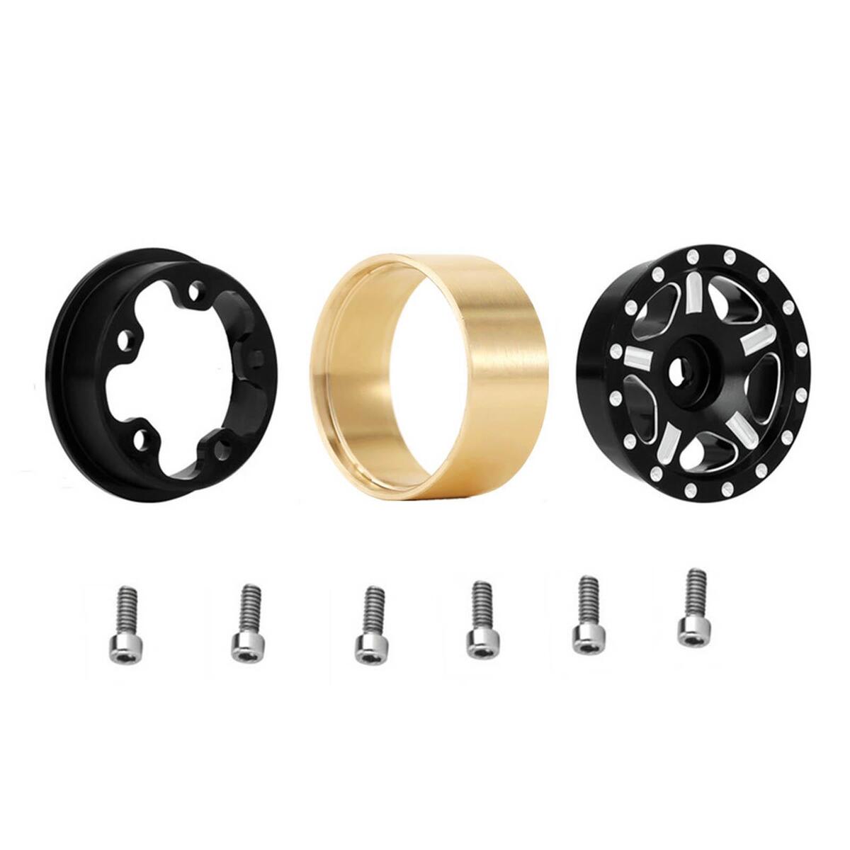 RC Brass Internal Beadlock Rings Clamp for Axial SCX24 1:24 DIY Accs Crawler