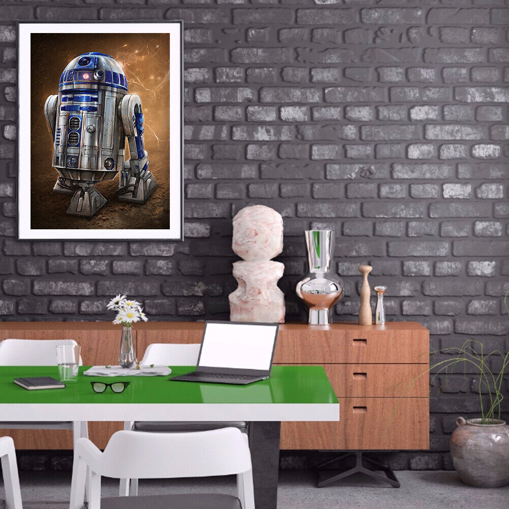 robot Full Round Drill Diamond Painting 5D DIY Rhinestone Art