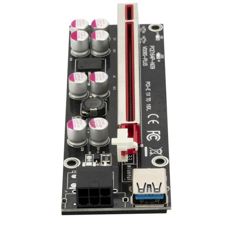 1 Set 1 to 6PCIEX1 to X16 Graphics Card Slot Adapter PCIE Riser Express Cable