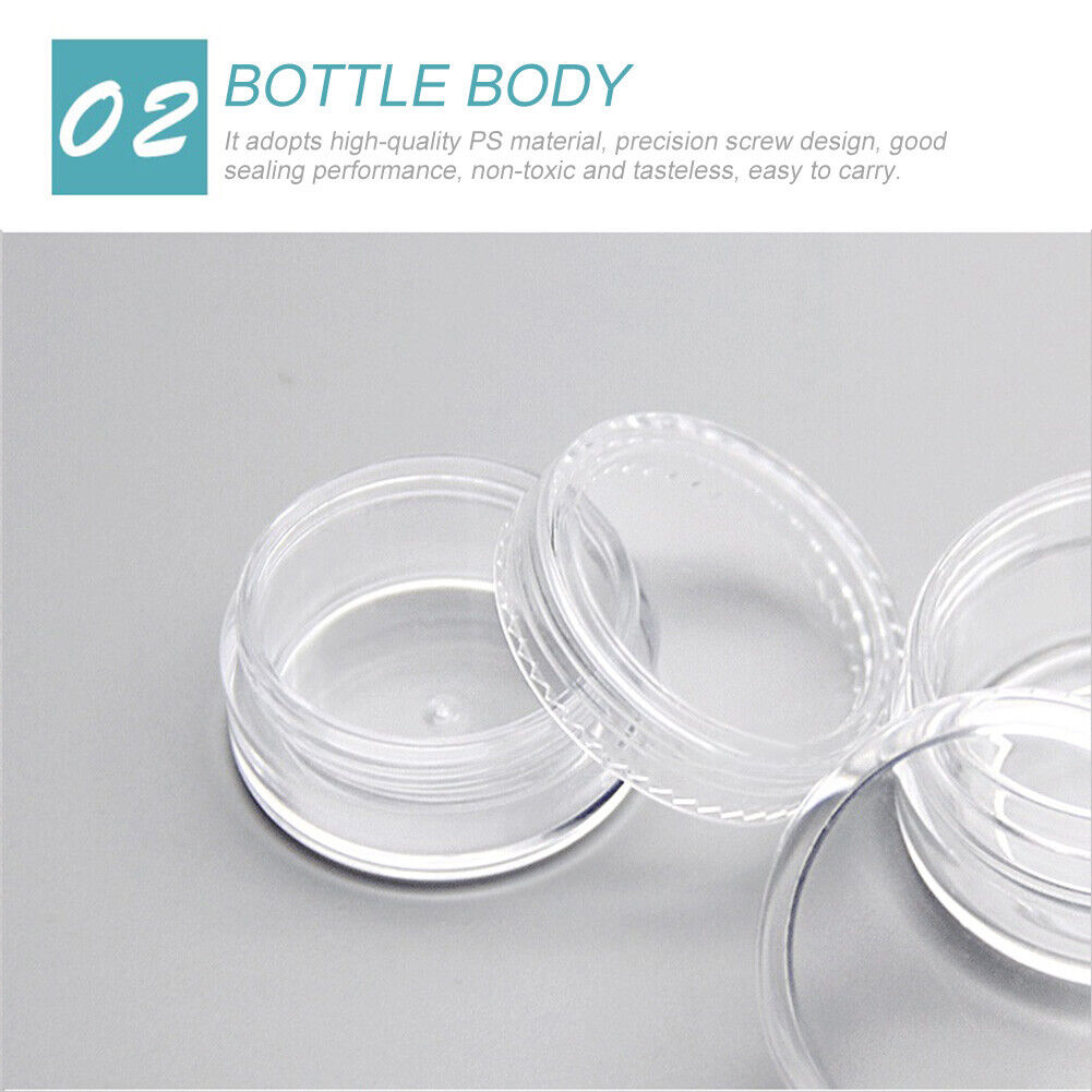 3g Empty Jewelry Bead Box Make Up Cosmetic Round Sample Bottles Jars Pots