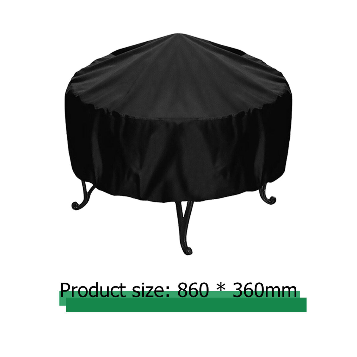 Round BBQ Grill Cover, Waterproof Barbecue Oven Protector (86 X 36cm)