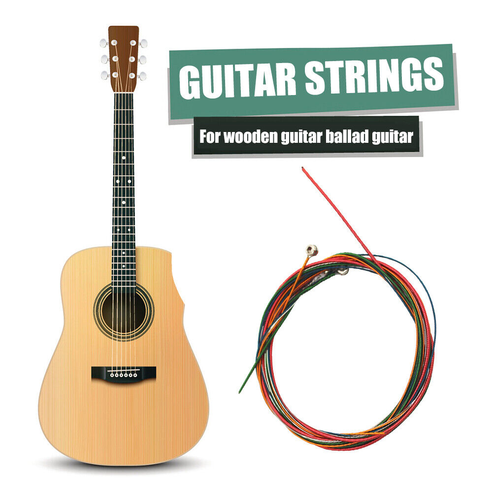 12pcs/Set Colorful Guitar Strings E-A for Acoustic Folk Classic Guitar Part