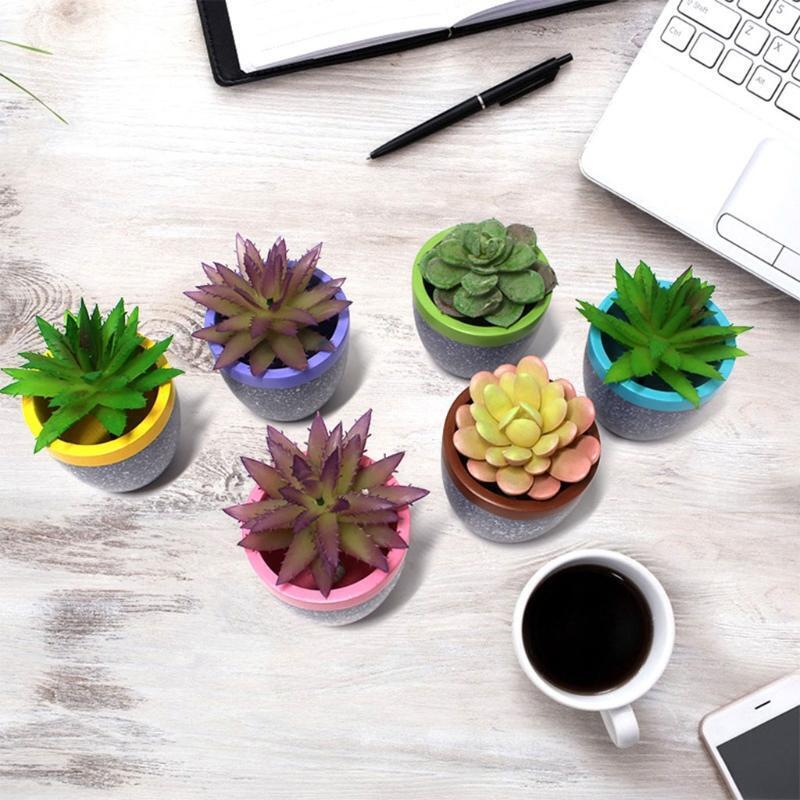 6Pcs Garden Pots Fit for Most Succulent Plants Flowers Indoor Planter Supplies