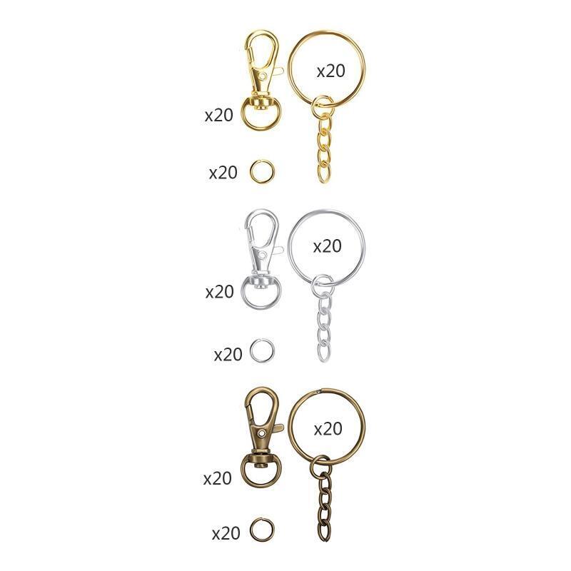 180 Pcs Jewelry Buckle with Open Jump Ring Lobster Claw Clasp Bracelet Clasps
