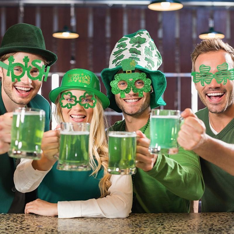 Saint Patricks Day Accessories Kit Irish Festival Costume Set Shamrock Hat