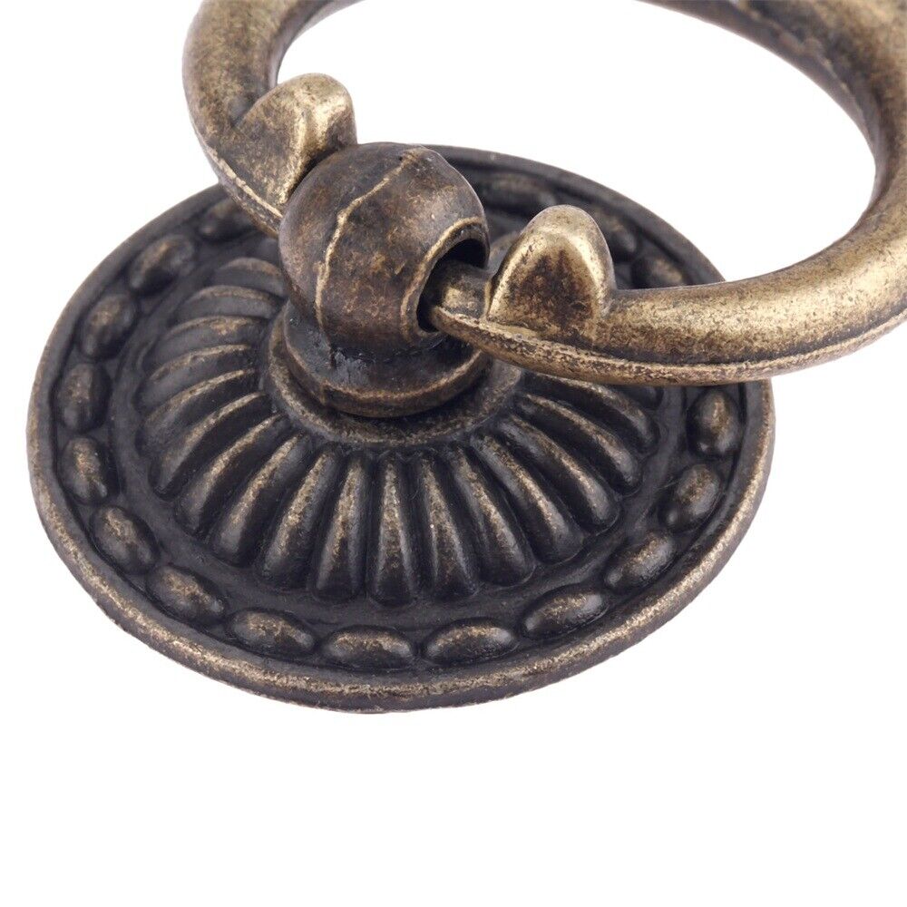 European Style Furniture Hardware Drawer Cupboard Round Ring Handle Pull Knob 1X