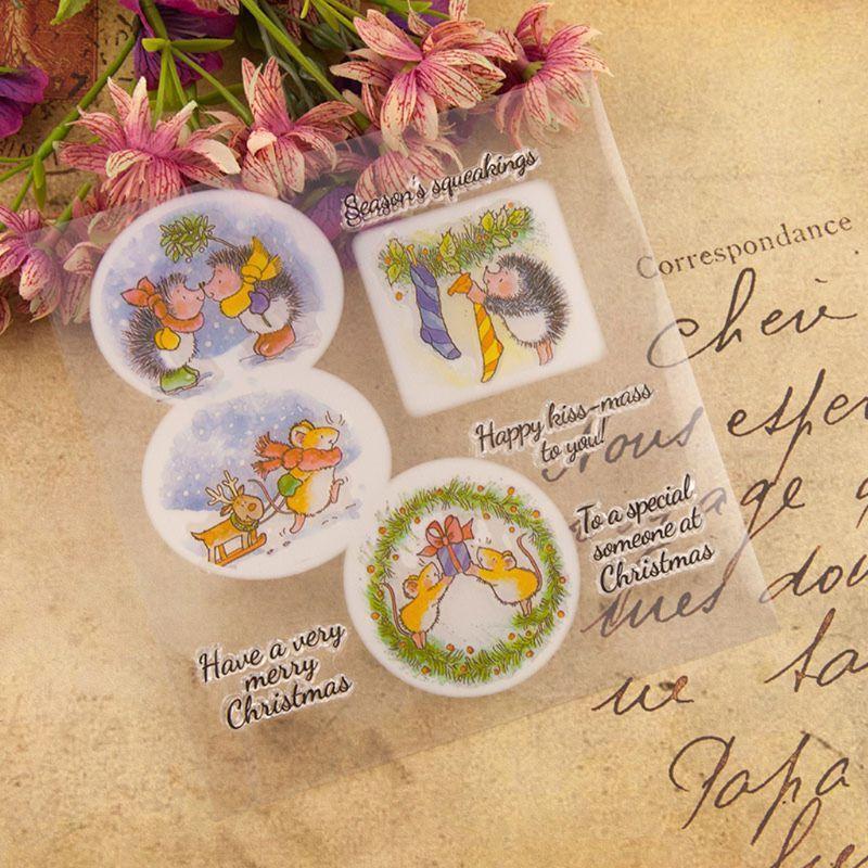 Hedgehog Silicone Clear Seal Stamp DIY Scrapbooking Embossing Photo Album Decor