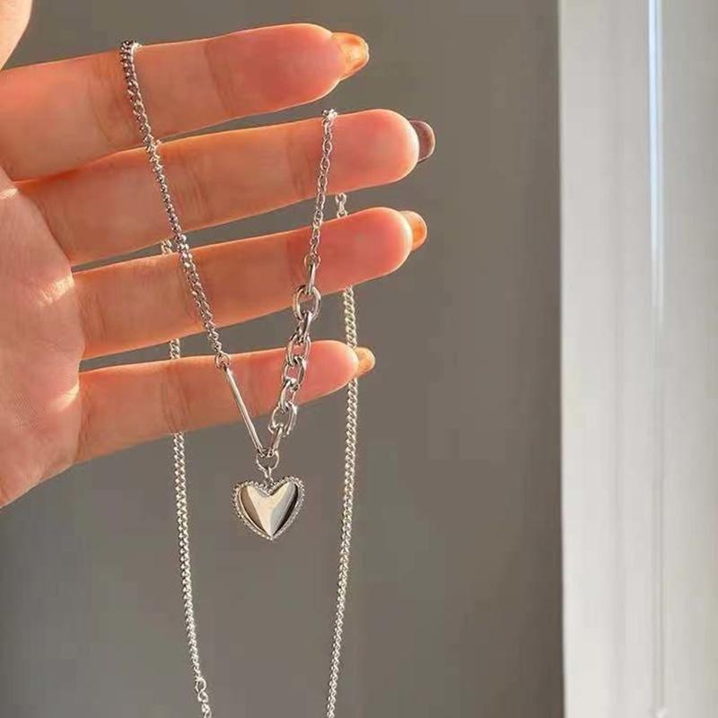 Japanese and Korean Love Necklace Female Ins Trend Hip-hop Punk Sweater Chain
