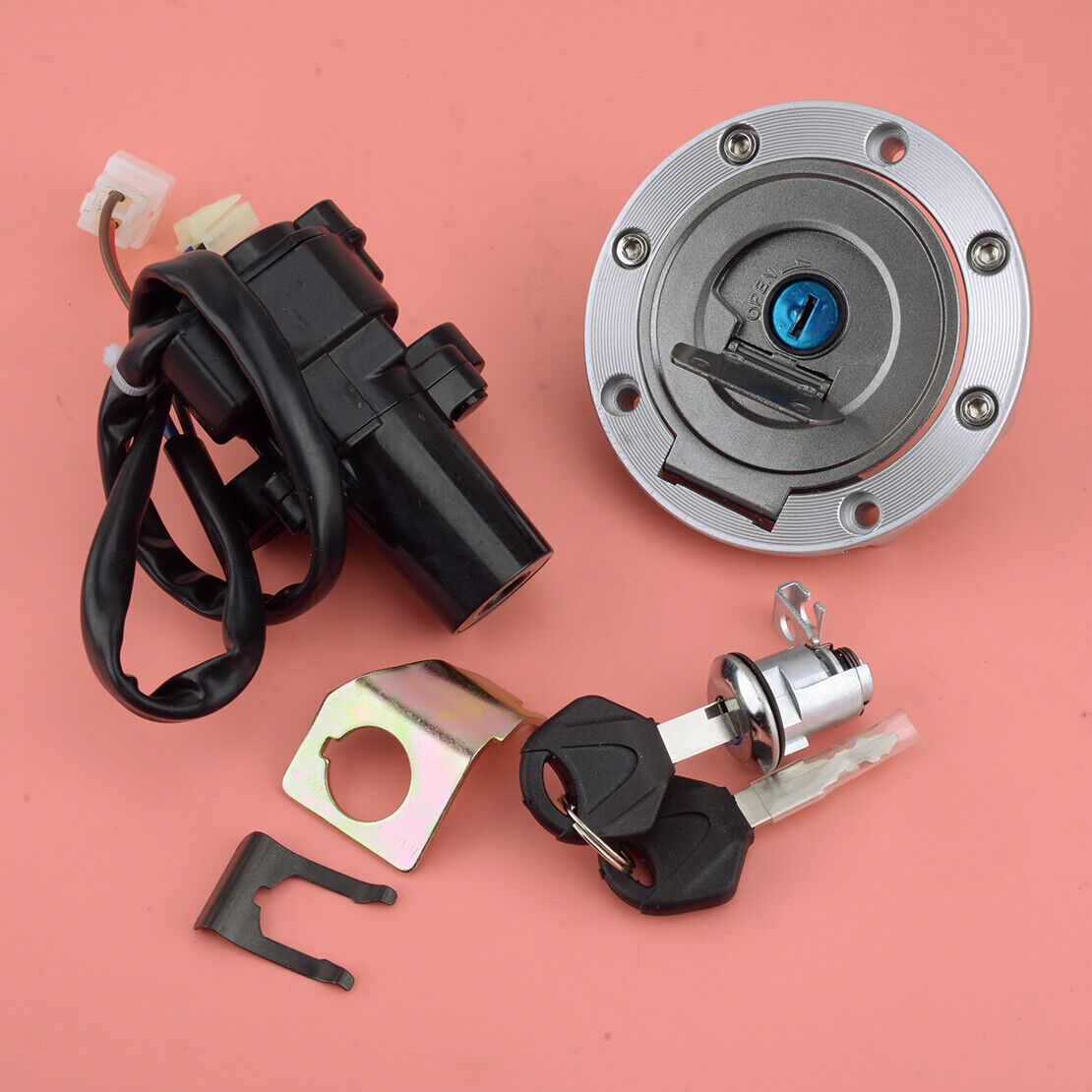 Lock set (ignition switch, tank cap, seat lock) for Motorcycle Refit Universal