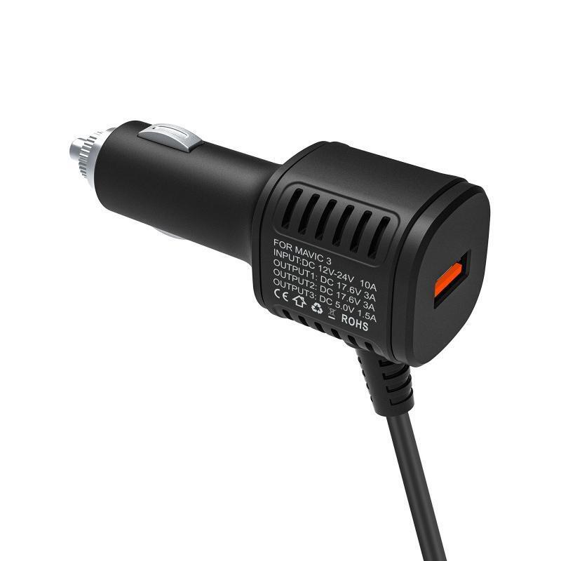 2-in-1 Car Charger Compatible with Mavic 3 Intelligent Dual Battery Charging Hub