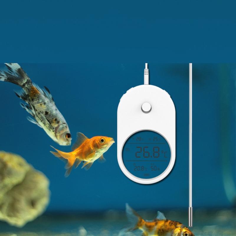 3 in1 Fish Tank Aquarium Water Thermometer Hygrometer Temperature Measuring Tool