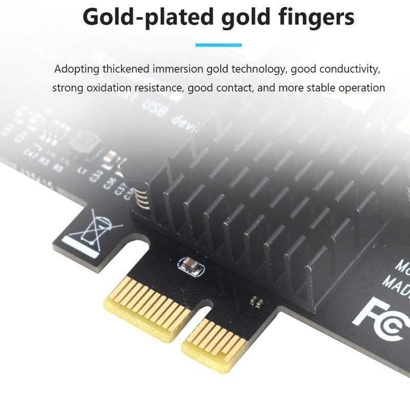 Add On PCI-Express Riser Card PCI-E 1X to 7 External 16X USB3.0 PCI-e Adapter