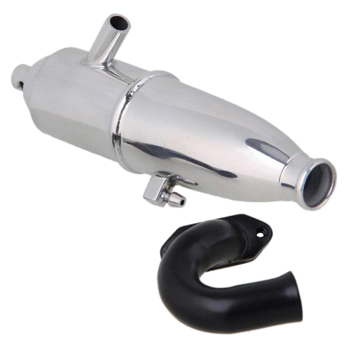 Upgrade Exhaust Pipe Tube 1/10 RC Car Truck Engine Parts with Elbow for HSP