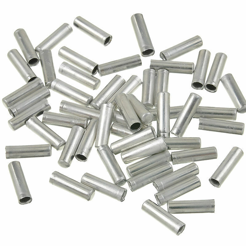 100pcs Aluminum Bike Bicycle Brake Shifter Inner Cable Tips Wire End Caps Crimp