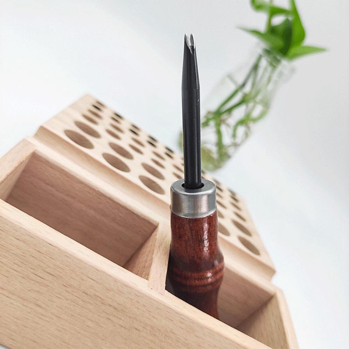 Leather  Beveler Wooden Handle Craft Leather Cutting Trimming Tools