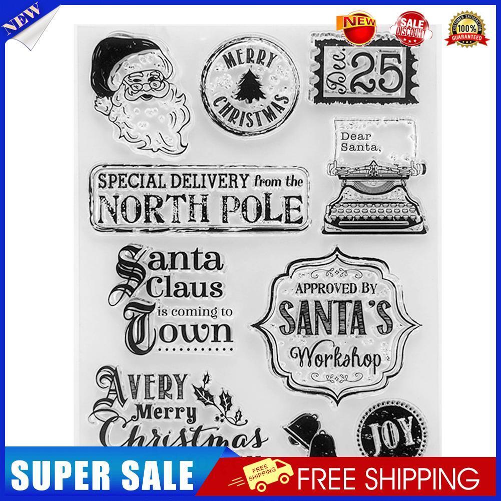 Silicone Clear Stamps Christmas Santa Claus for DIY Scrapbook/Photo Album