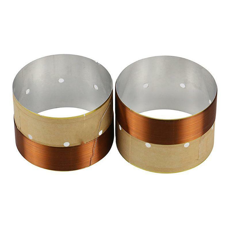 1Pair 75.5MM Speaker Bass Voice Coil White Aluminum Sound Air Outlet for Speaker