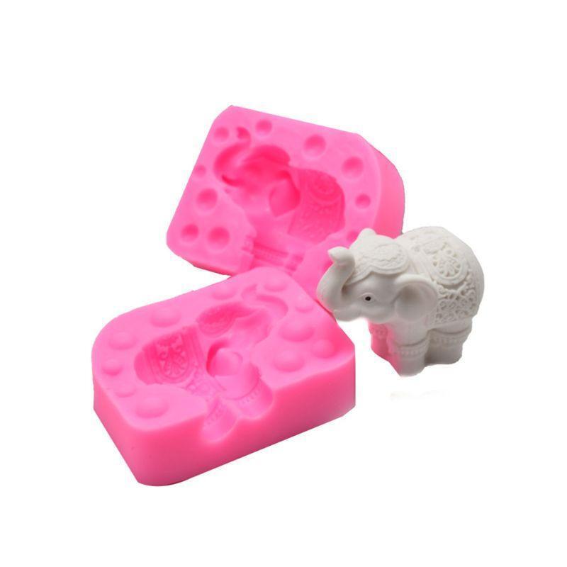 Cute Elephant Baby Animal Silicone Mold DIY Chocolate Cake Topper Decoration