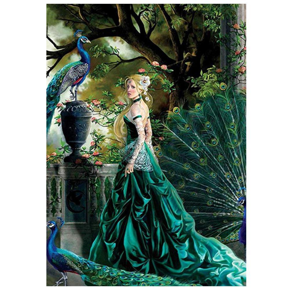 5D DIY Cross Stitch Painting Diamond Peacock Beauty Home Wall Decor