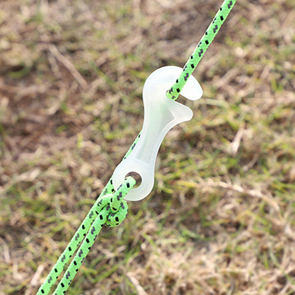10pcs Luminous Tent Windproof Cord Rope Fixing Buckles Canopy Cord Buckle