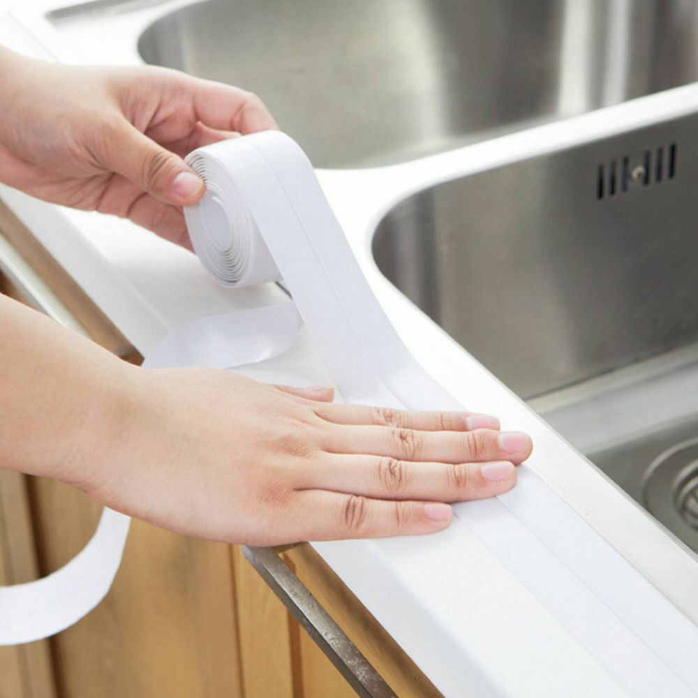 PVC Self Adhesive Toilet Bathroom Wall Corner Sink Edge Sealing Strip Seal Tape