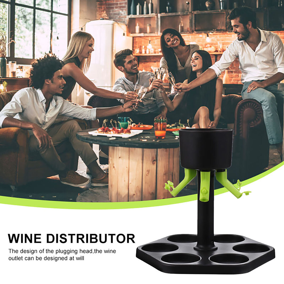 6 Shot Glass Dispenser Shot Buddy Dispenser Wine Liquid Pour Dispenser