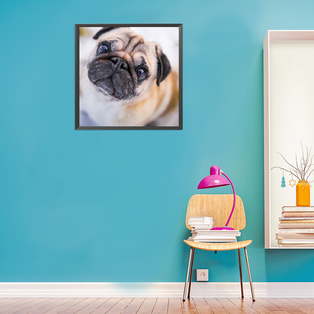 5D DIY Diamond Painting Pug Full Round Drill Mosaic Picture Kit Wall Art