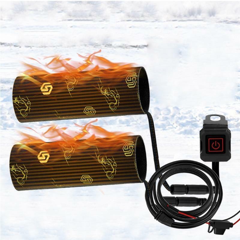 E-bike Motorbike Handlebar Warmers 12V Electric Heated Pad Warm Cushion