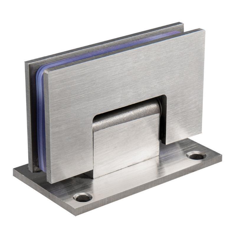 90 Degree Shower Door Stainless Steel Hinge Clamp Wall Bracket for 8-12mm Glass