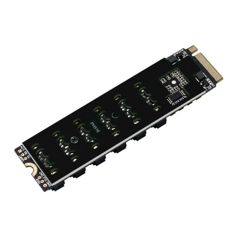 M2 PCIE 3.0 to 6-Port Sata 3.0 Expansion Card Computer Desktop Solid State Card
