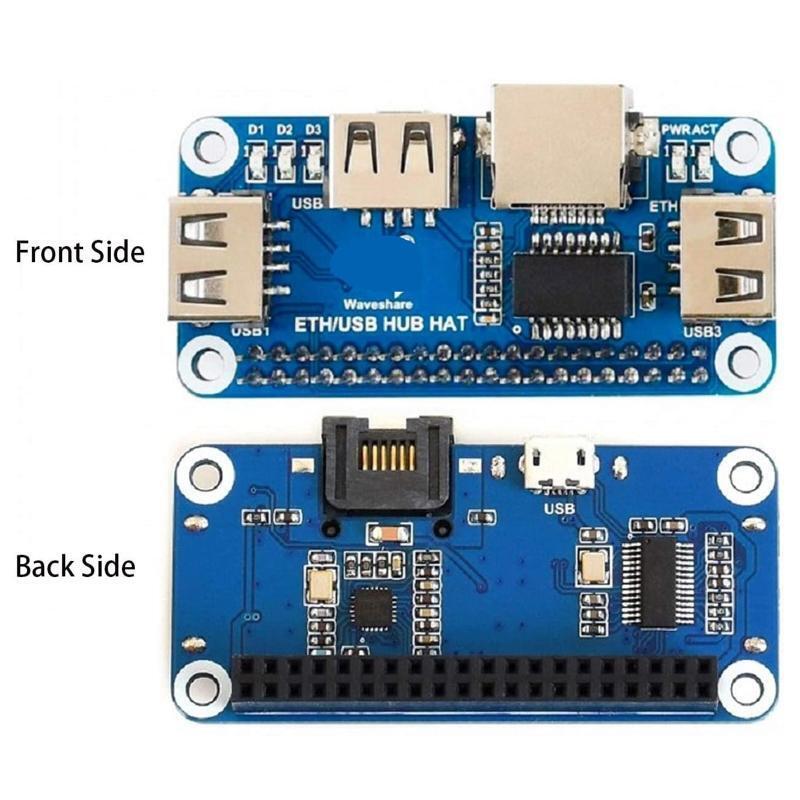 USB to RJ45 Ethernet 3USB HUB Expansion Board for Raspberry Pi 4B 3B+ Zero W WH