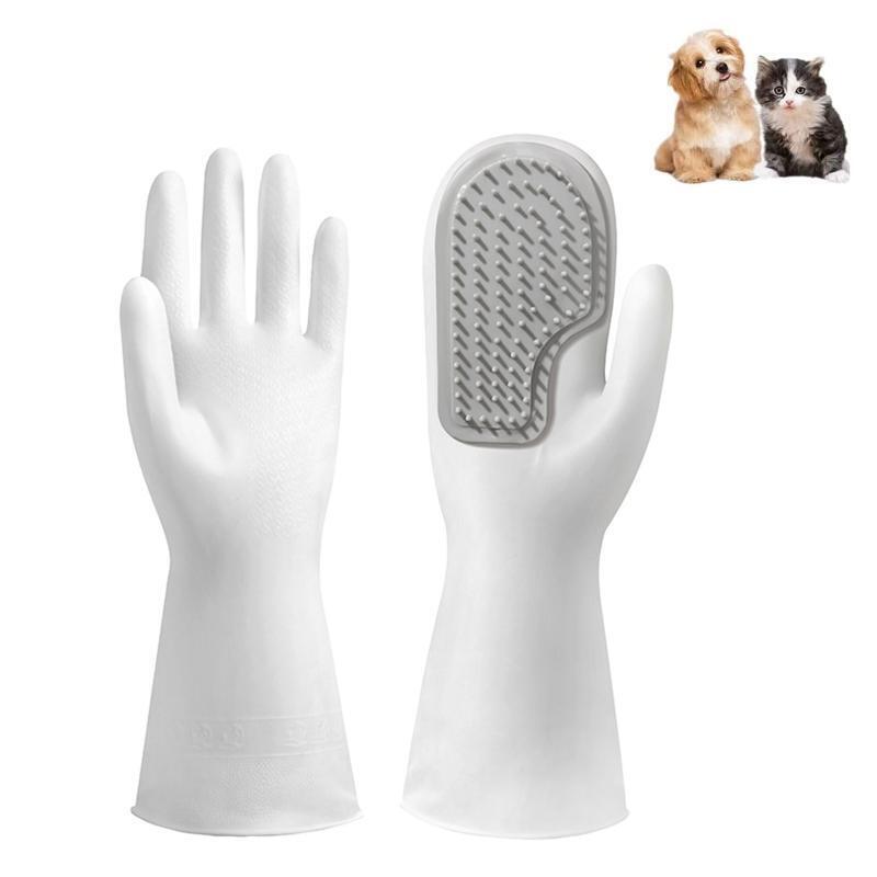 Dog Horse Cat Shedding Glove Bathing Massage Brush Clean Comb for Animals