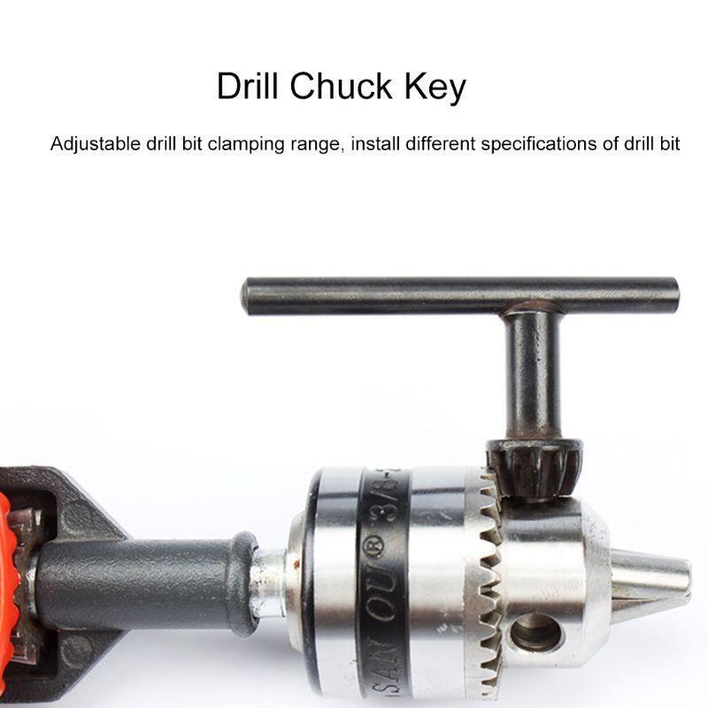 1/4 inch Portable Hand Crank Manual Drill for Wood Plastic Double Gear w 2Pinion