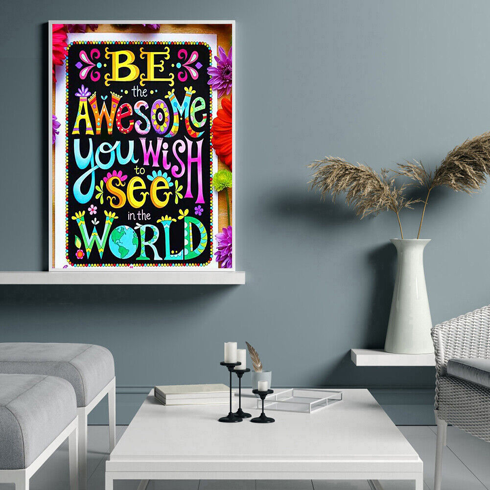See World 5D DIY Full Drill Diamond Painting Picture Rhinestone Home Decor