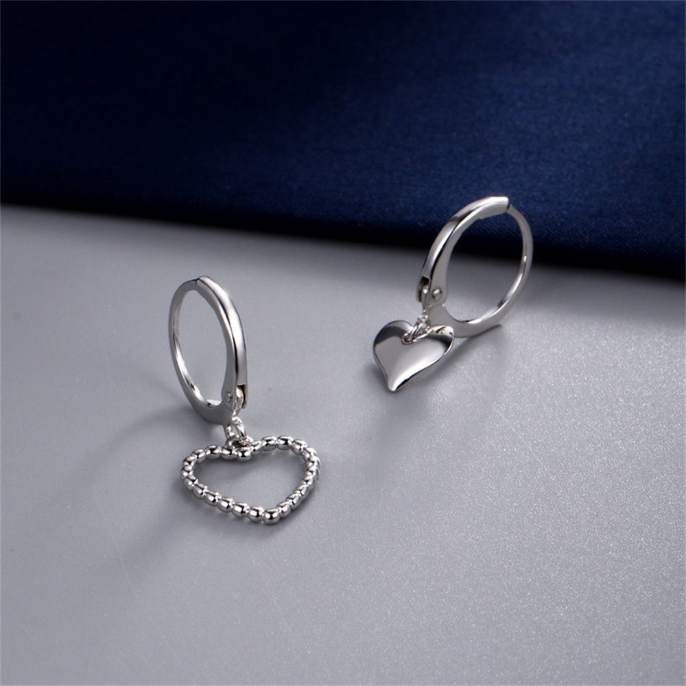 Gift Irregular Earrings Drop Earrings Jewelry Asymmetry Love Heart Earrings