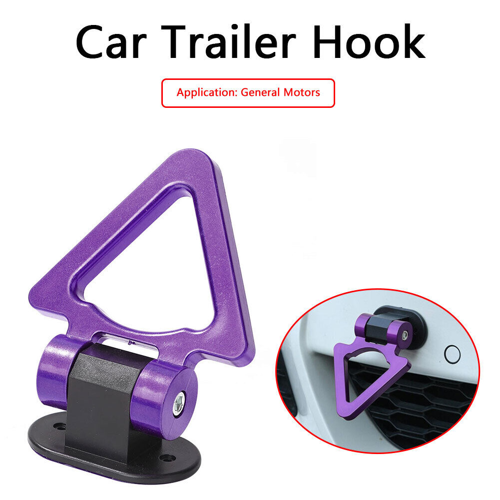 Decorative Car Trailer Hook Racing Triangle Style Bumper Tow Hook (Purple)