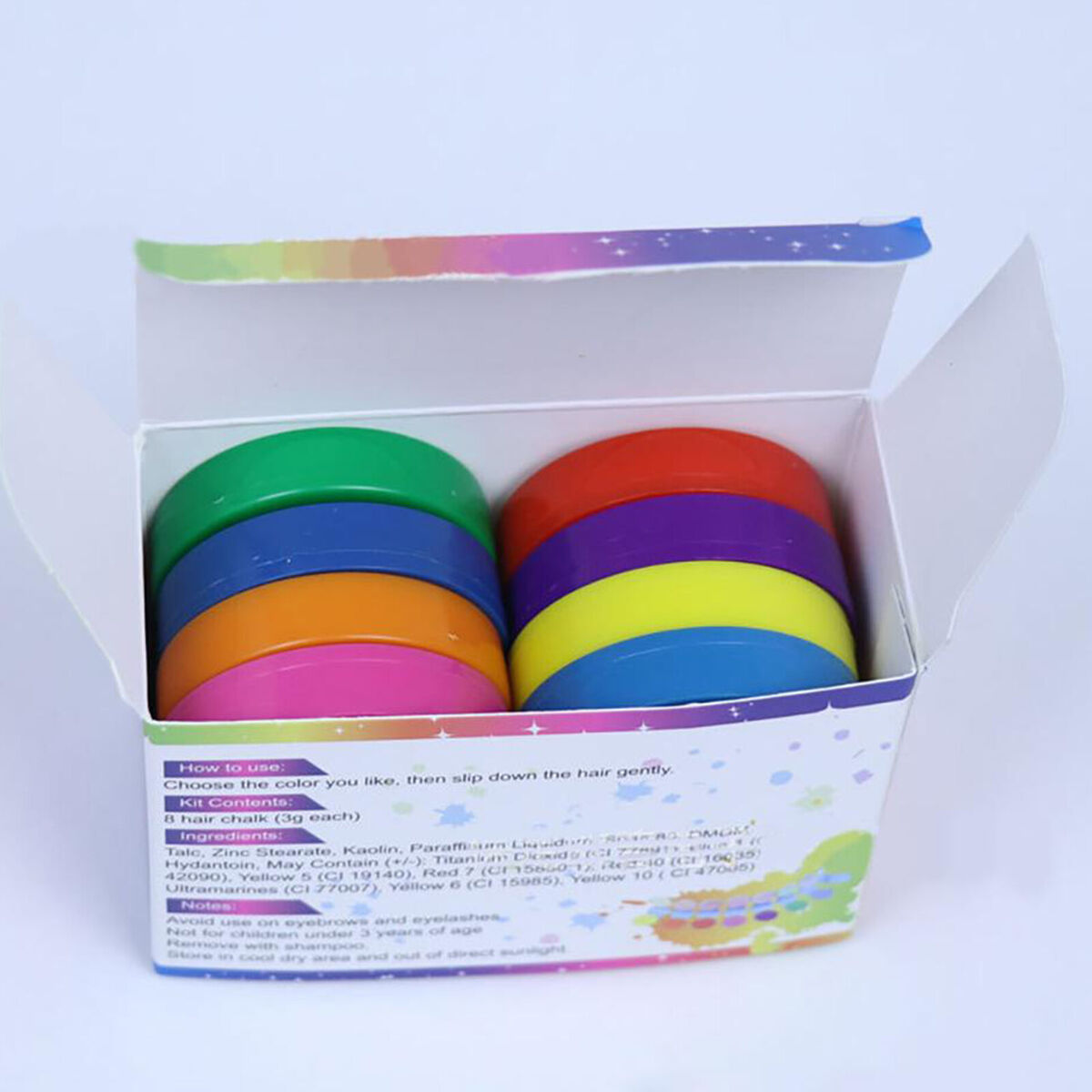 8-Color Hair Dye Chalks Party Hair Coloring Powder Pastels for Kids Women Girls