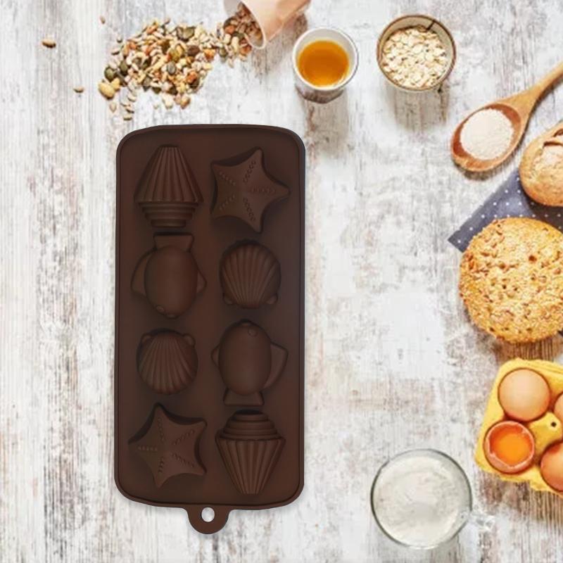 Marine Life Series Chocolate Moulds DIY Silicone Material Moulds Fondant Molds