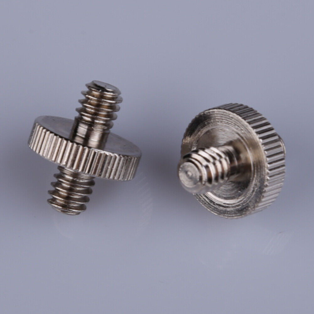 1/4 Male To 1/4 Male Threaded Metal Screw Adapter For Tripod Monopod
