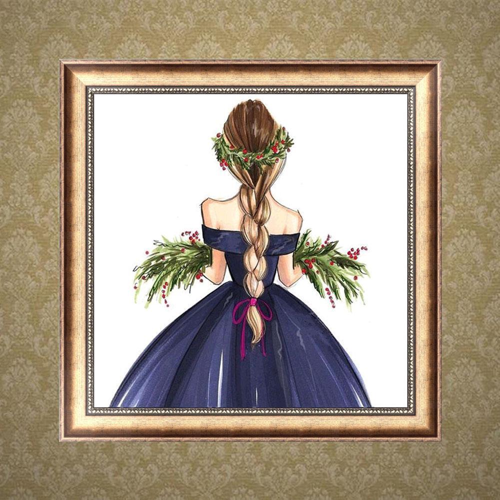 Girl Painting DIY 5D Diamond Embroidery Cross Stitch Kit Home Wall Decor