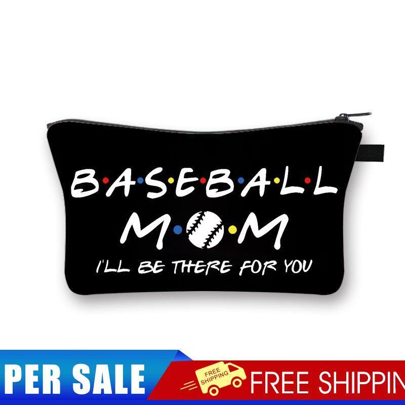 Basketball Mom Printed Hand Hold Travel Storage Cosmetic Bag Toiletry Bag