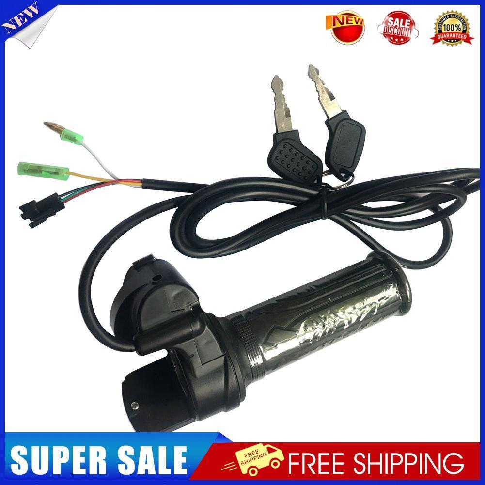 Electric Bicycle Throttle Grip Handle Accelerator with LED Display (48V)